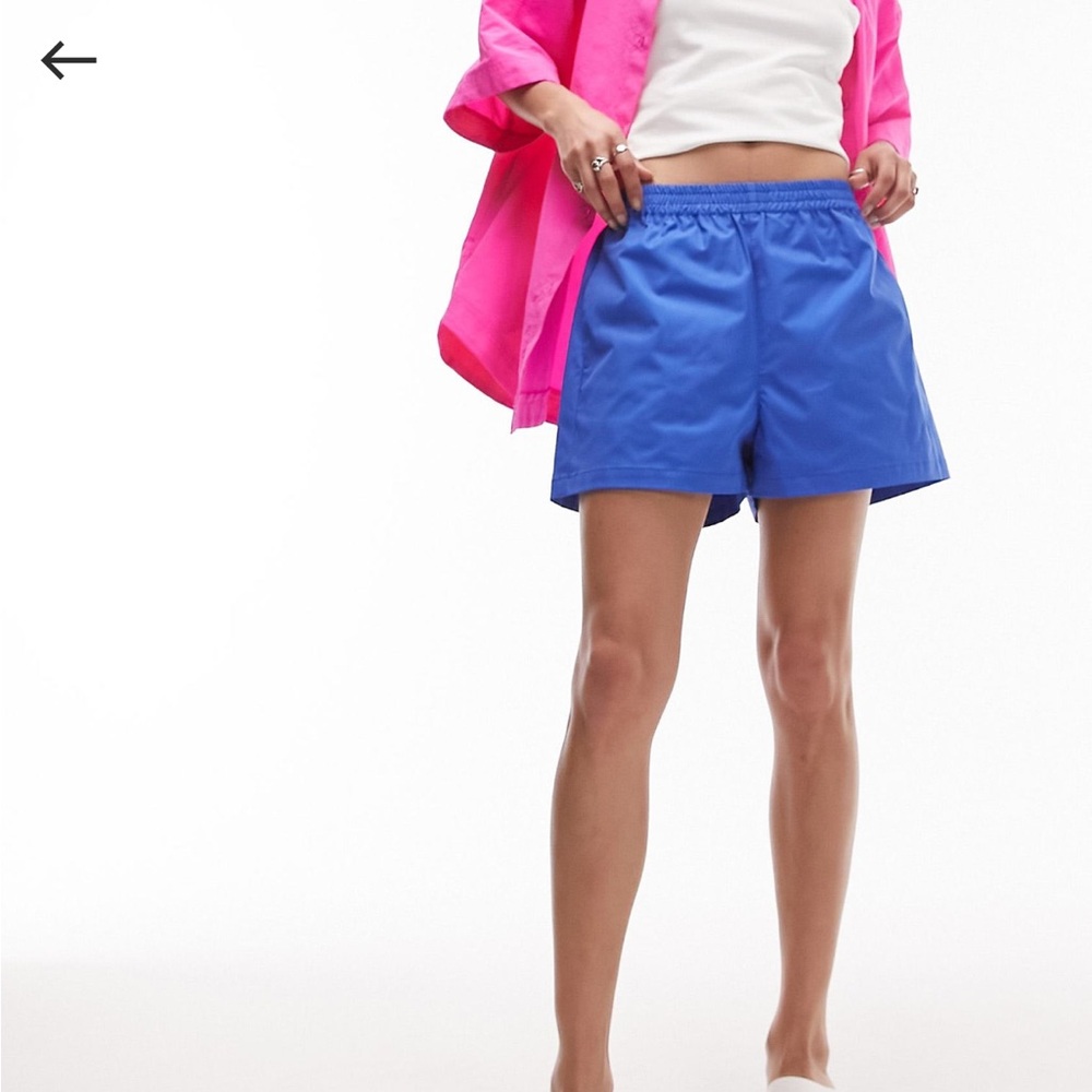 Cobalt nylon Topshop shorts